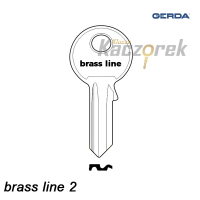 Gerda 002 - klucz surowy - brass line 2 - Z30